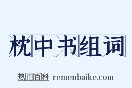 枕中书组词是什么意思的图片